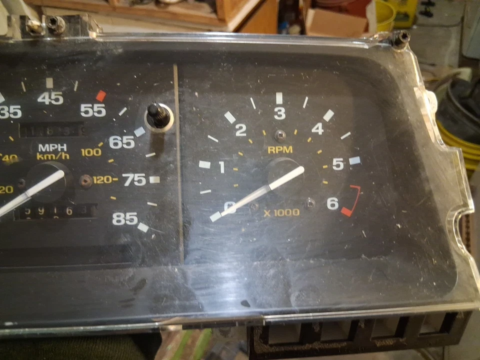 Ford Ranger 1989-1992 panel de instrumentos calibre panel velocímetro RPM FUEL OIL Foto 4 de 4