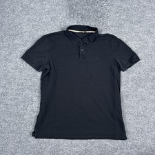 BOSS Polo Shirt Mens XL Black Short Sleeve Embroidered Logo Casual Hugo Boss
