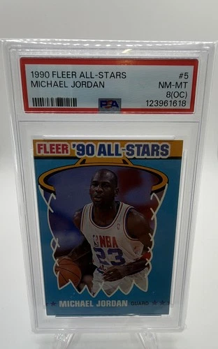 🔥🔥1990-91 Fleer - All-Stars Michael Jordan #5 PSA 8 🔥🔥