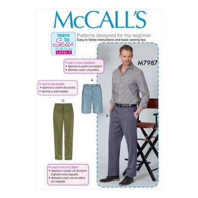 Schnittmuster McCall's , M7987 ,Herrenhose, NVV