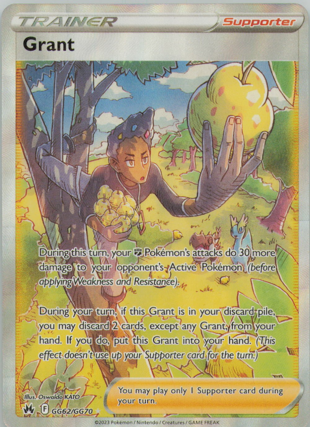GRANT GG62/GG70 UR CROWN ZENITH GALARIAN GALLERY POKEMON HOLO NM