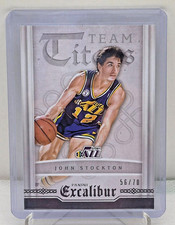 2015-16 Panini Excalibur Team Titans Silver John Stockton Jazz #6 56/70