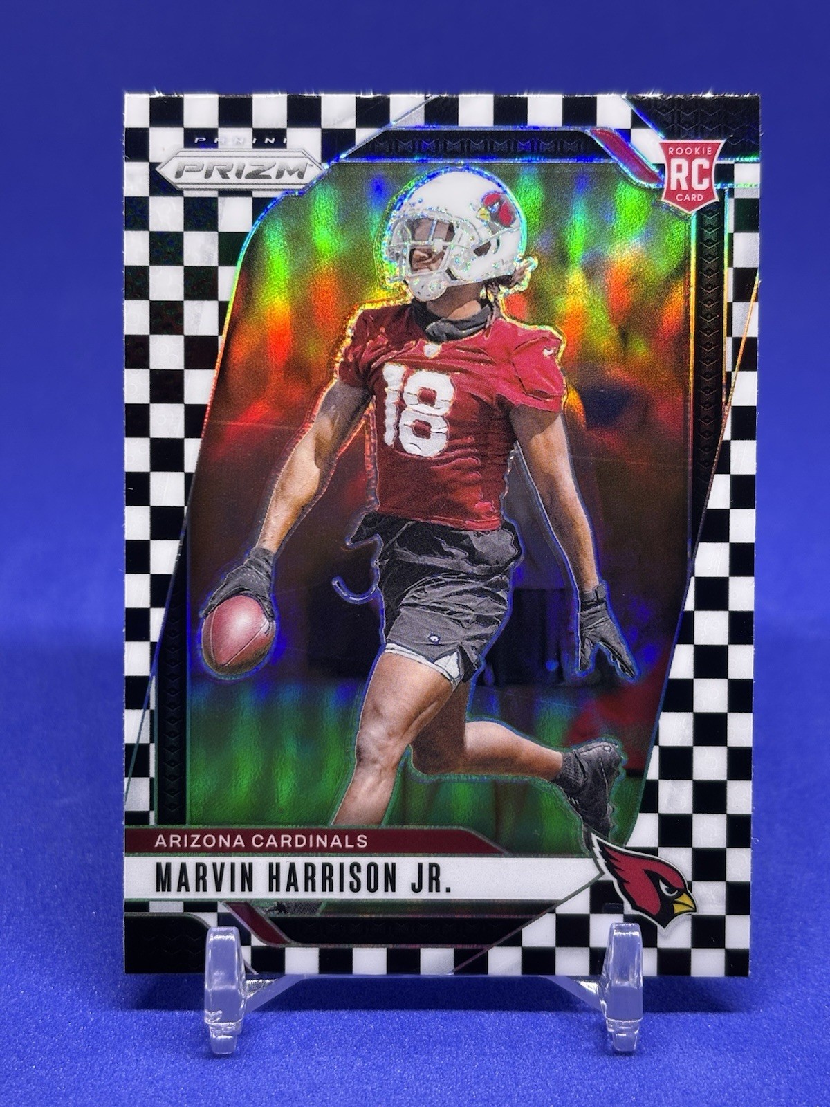 2024 Checkerboard Marvin Harrison Jr. Black & White Checker Prizm #375 RC Rookie