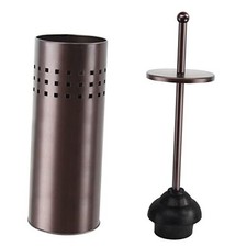 Toilet Plunger with Holder for Bathroom, Multi Drain Suitable Also for Bronze