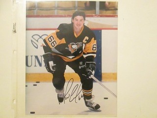 Mario Lemieux Pittsburgh Penguins Signed 8 x10 Picture