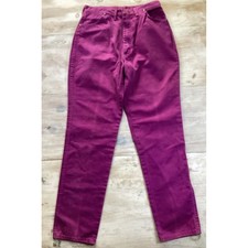 Vintage Wrangler Women's 16x32 Purple Cotton High Waisted Straight Leg Jeans 90s