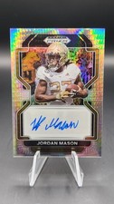 Jordan Mason 2023 Panini Prizm Draft Picks Auto Hyper RC #RA-JMA Autograph