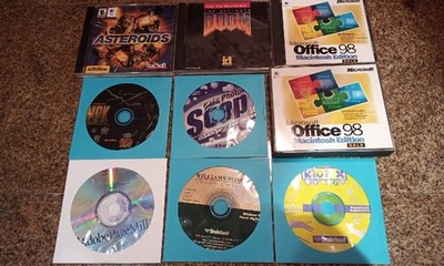 LOT of vintage iMac software including MS Office98 Mac Edition Gold plus games