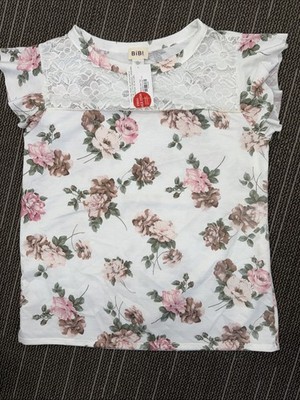 bibi top new xl White Floral Lace NWT