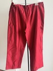 NWT Fabindia SILK BLEND Lined PALAZZO Dress PANT WIDE LEG Crop Burgundy L — photo 9