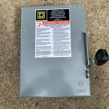 Square D DU322 Safety Switch 60A 240VAC 3-Pole 3-Phase Non-Fusible Series E1