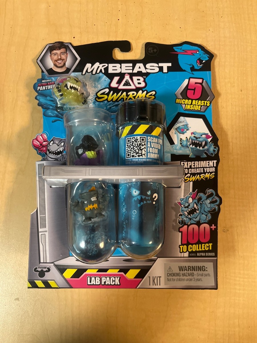 Mr Beast Lab Swarms Test Tube Lab 5 Pack w/Ultra Rare Panther