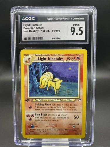 Pokemon CGC 9.5 Light Ninetales 50/105 Uncommon Neo Destiny 1st Edition