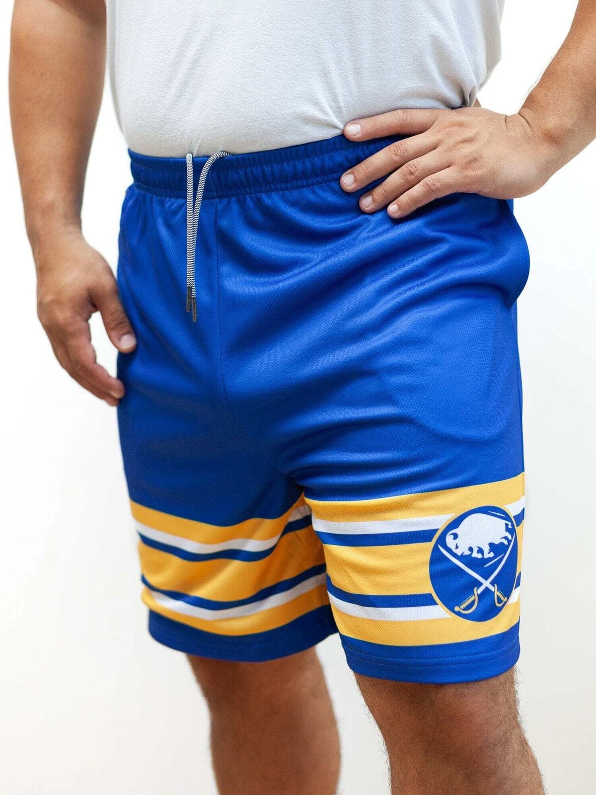 Buffalo Sabrres Mesh Hockey Shorts, Gift for Fan