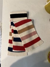 Gap Kids Navy Blue Red Tan Pink Black Ivory Striped Scarf New With Tags NWT