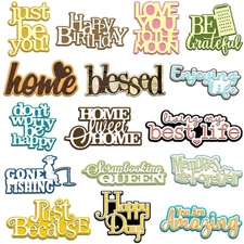 Warm Greetings Words Metal Cutting Dies Embossing Scrapbooking Paper Card Crafts