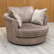 Furniture Village ‘Mariah' Snuggler Chair Dapple Chocolate Classic Back Twister