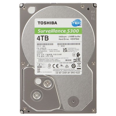 TOSHIBA S300 SURVEILLANCE HARD DRIVE HDD 4TB 3.5'' SATA 5400RPM DISK DVR PC NAS