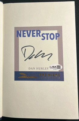 SIGNED UCONN Basketball Coach Dan Hurley AUTOGRAPHED Book NEVER STOP HC JSA COA