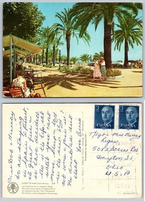 Continental Lloret De Mar Promenade Postcard