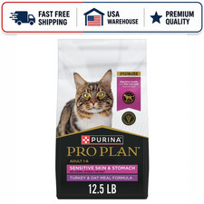 Purina Pro Plan Sensitive Skin Stomach Cat Food Turkey 12.5 lb Bag