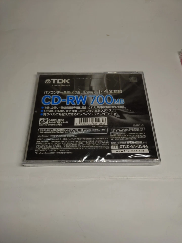 CD-RW 700MB TDK　 Long-term storage items - Image 2 of 3