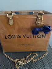 Louis Vuitton Authentic Shopping Bag Purse w/ PVC Plastic Protector