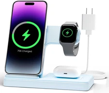 3-in-1 Wireless Charging Station | Fast Charge Dock for Smart Devices, Earbuds &