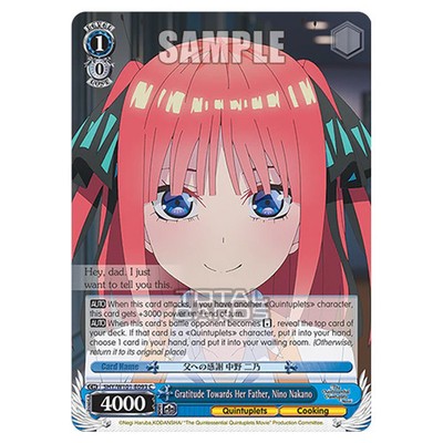 Weiss Schwarz Die Quintessenz Fünfflinge Film Dankbarkeit zu ihrem Tod...