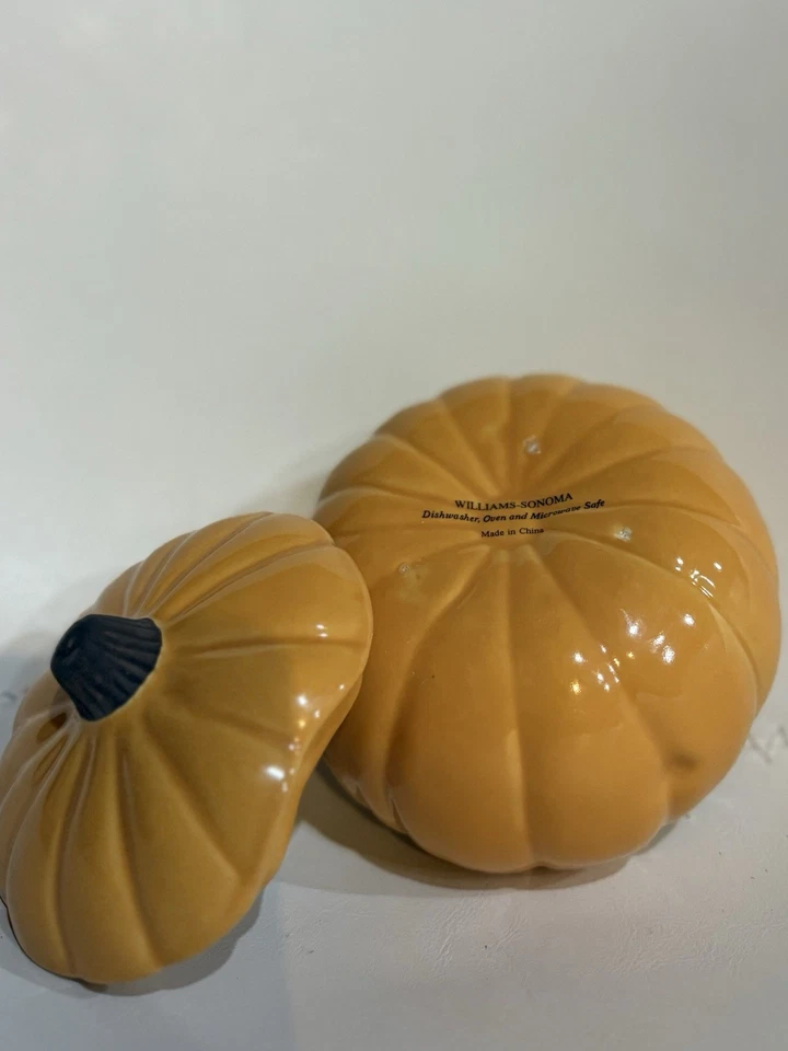 Juego de 4 cuencos de cerámica naranja Williams-Sonoma decoración de otoño Foto 4 de 4