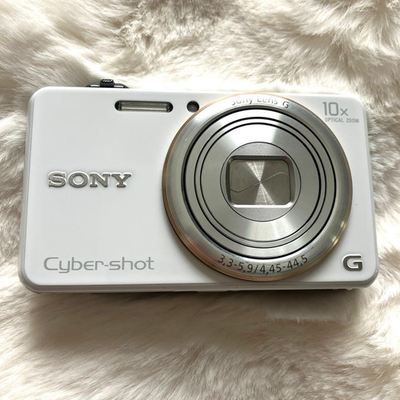 SONY Cyber-shot DSC-WX100 White Digital Camera Tested Working