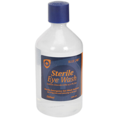 500ml sterile Augenspüllösung - 0,9% Natriumchlorid - Erste Hilfe Wundwäsche