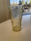 Depression Glass Madrid Golden Glow/Amber Water Glasses 5.5” Tall
