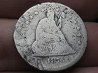 1876 S? Silver Seated Liberty Quarter- San Francisco, VG/Fine Details