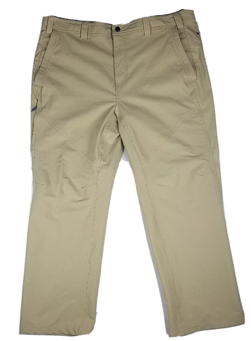 Columbia Omni Shade Nylon Cargo Fishing Hiking Pants Men's 40x30 Khaki Outdoor