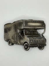 VTG Truck Camper Camping RV motor home Belt Buckle vintage