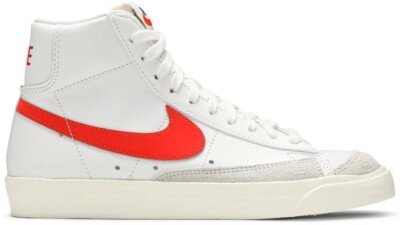 NEW Nike Blazer Mid '77 Size 10.5/Men's 9 White/Habanero Red-Sail