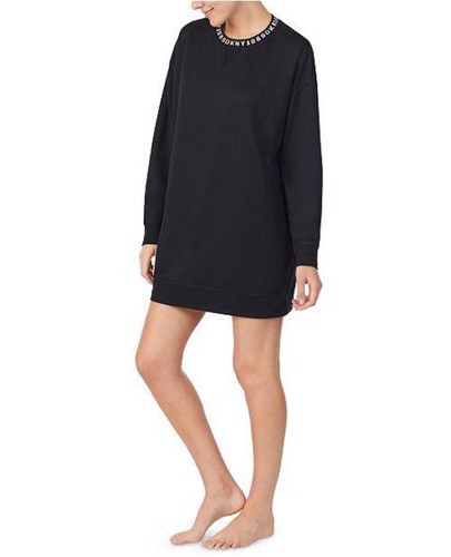 DKNY Women's Black 1989 Logo Sleep Sweat Shirt XL - 第 1/2 張圖片