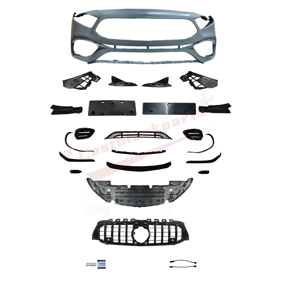 Kit de parachoques delantero para Mercedes-Benz Clase A A180 A300 W177 a A45S Kit de cubierta Foto 2 de 4