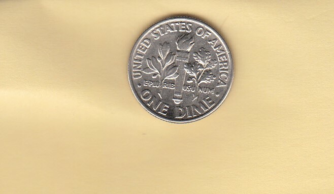 1998-P Roosevelt Dime Misaligned Die Obverse Off Center