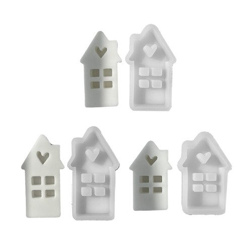 Geometric Silicone Mold, 3D Heart House Mold Decors Moulds eBay