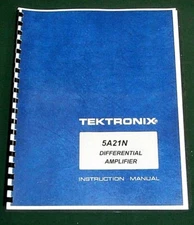 Tektronix 5A21N Manual: Comb Bound with Plastic Protective Covers!