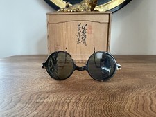 Vintage Willson safety goggles with original tin case in acetate tortoise