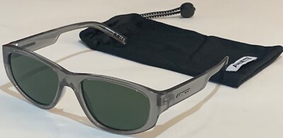 Arnette DAEMON Men's Sunglasses Shiny Transparent Grey Frame Dark