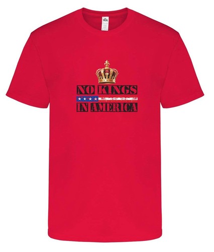 T-shirt grafica adulto No Kings in America manica S/100% cotone - Foto 7 di 9
