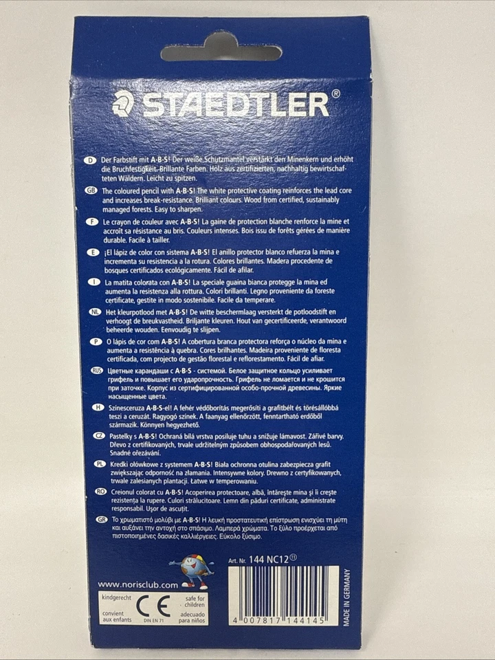 SET 12 COLORES STAEDTLER Noris Club Lápices de Colores 144 NC12 Foto 2 de 2