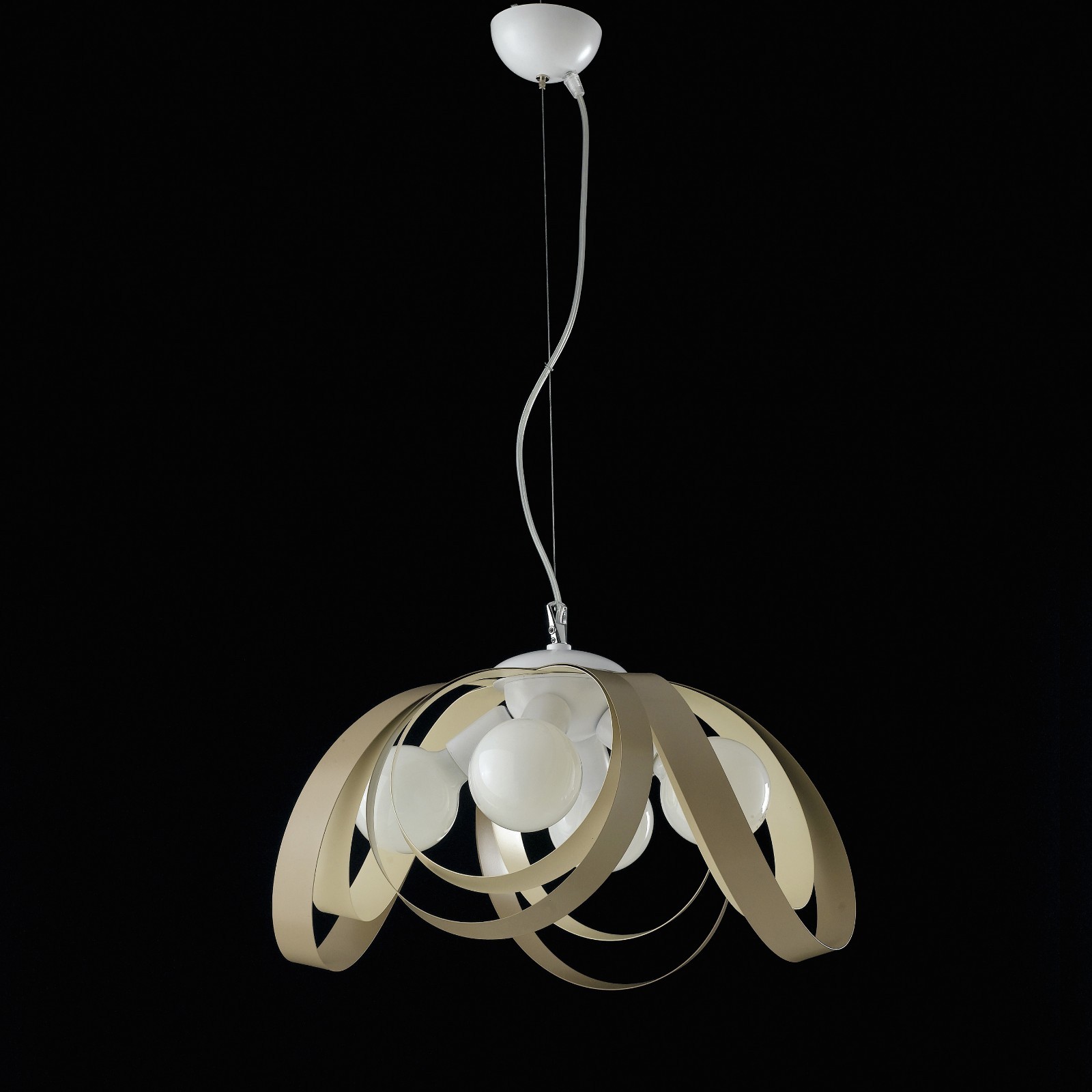 Sospensione A Moderno Lampadario 4 Tortora Piovra Luceart