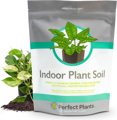 Perfect Plants Indoor Plant Soil 4Qt | Perfectly Balanced Potting Mix | Gardenin
