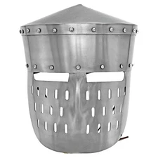 Kalota Helmet Medieval Armor 18 Gauge Steel Great Knight Templar Helmet Replica