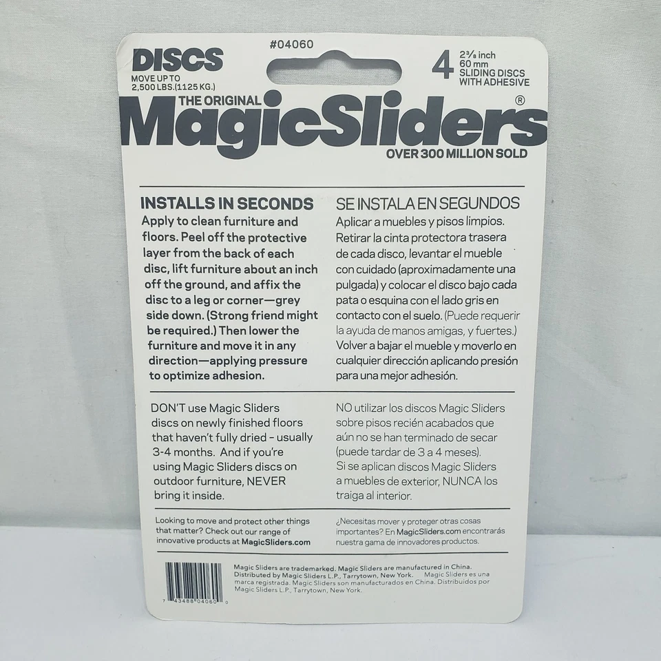 Magic Sliders Sliding Disc  2-1/2"  Round 4 pcs. #04060 - Image 2 of 2